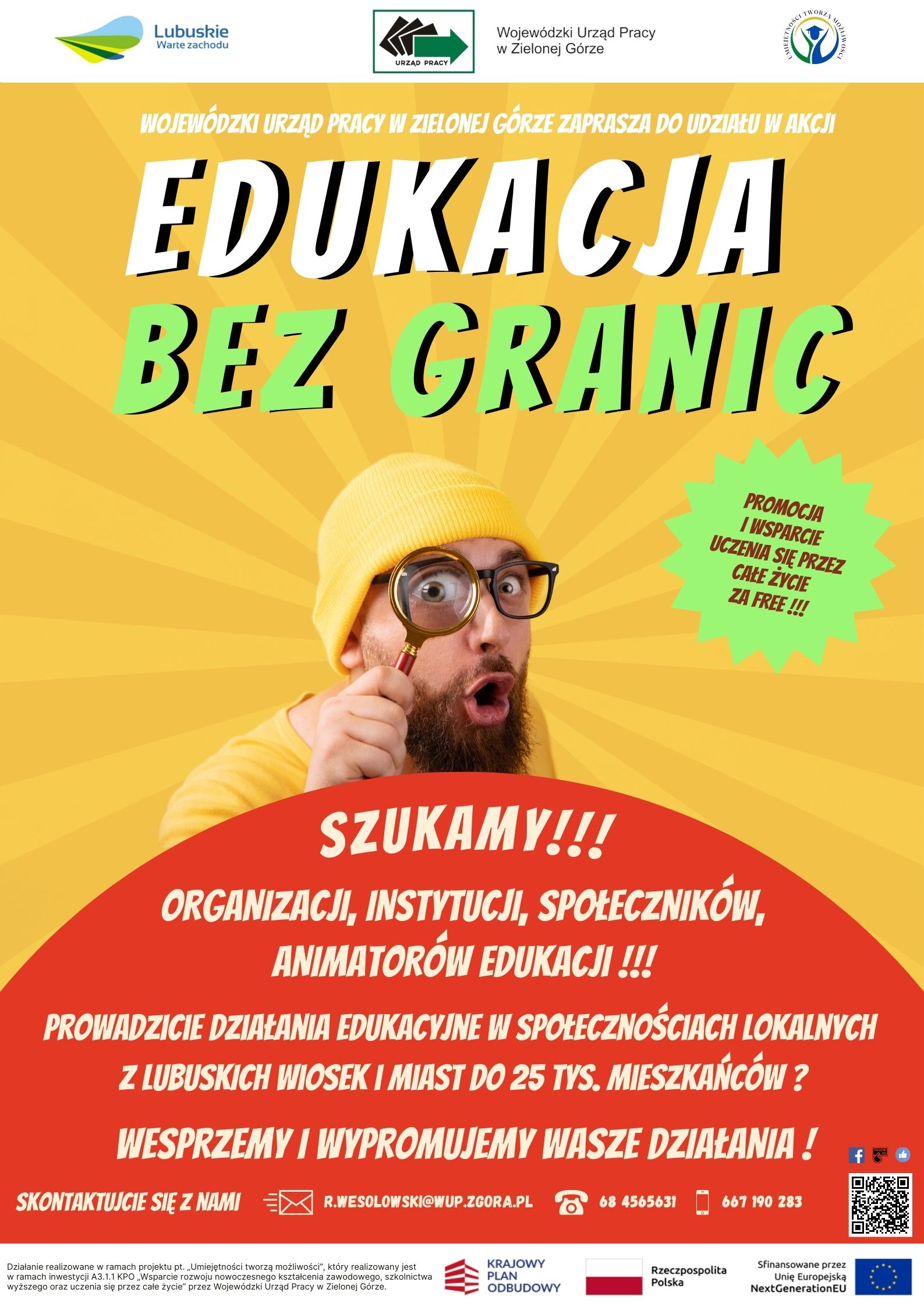 Plakat Edukacja bez granic