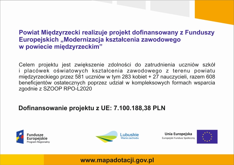 Ilustracja do informacji: Działania doradców zawodowych w ramach projektu Modernizacja kształcenia zawodowego w powiecie międzyrzeckim